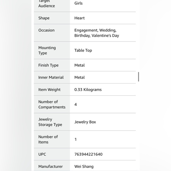 🎄5/$30 NWT Sealed! Forever Love 🎵 Music Box Creative Life white - Picture 10 of 13